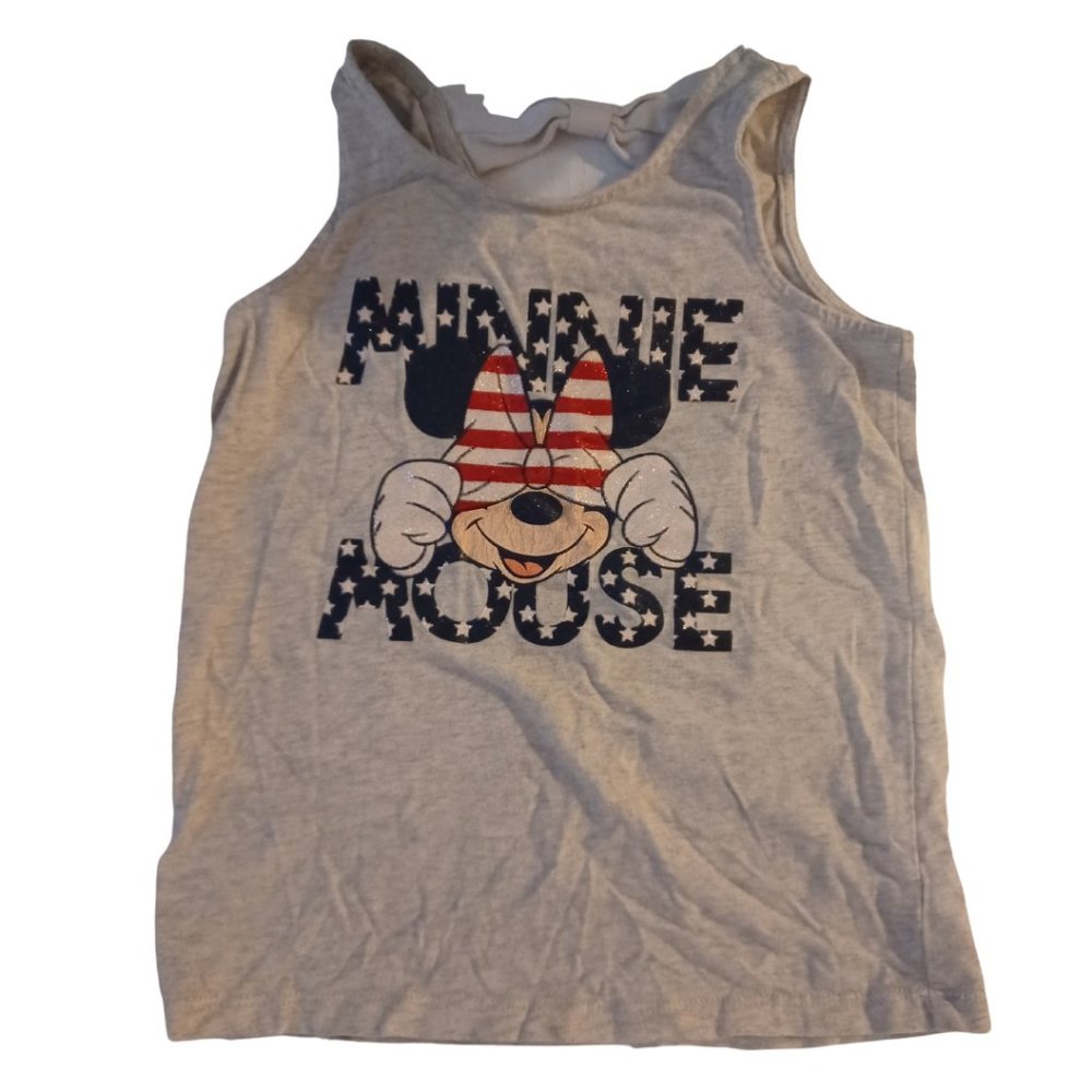 Red, white and blue Minnie Mouse tank top - size 5T